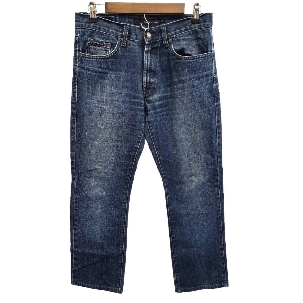 Calvin Klein Jeans Mens 30x32 (Actual 30/29) Straight Leg‎ Med Wash Denim Cotton